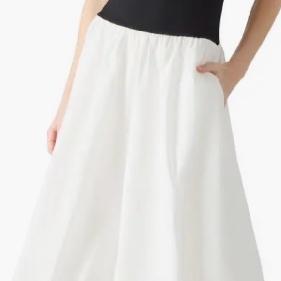 NWT Steve Madden Strapless Bubble Hem Dress M Black & Antique White With Pockets - Picture 3 of 4